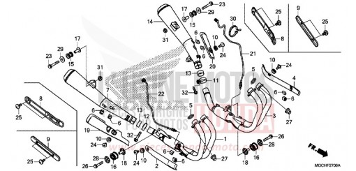 EXHAUST MUFFLER CB1100NAH de 2017